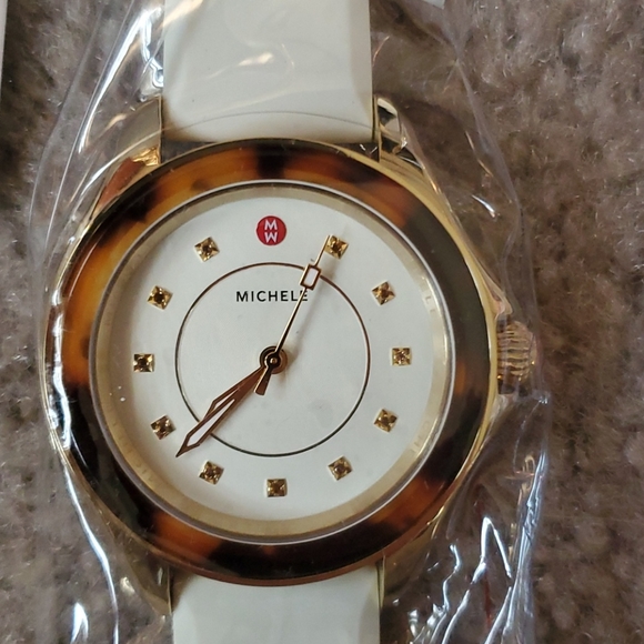 Michele host pick   ivory cape  watch new gorgeous boxed etc warranty last one - Picture 5 of 13
